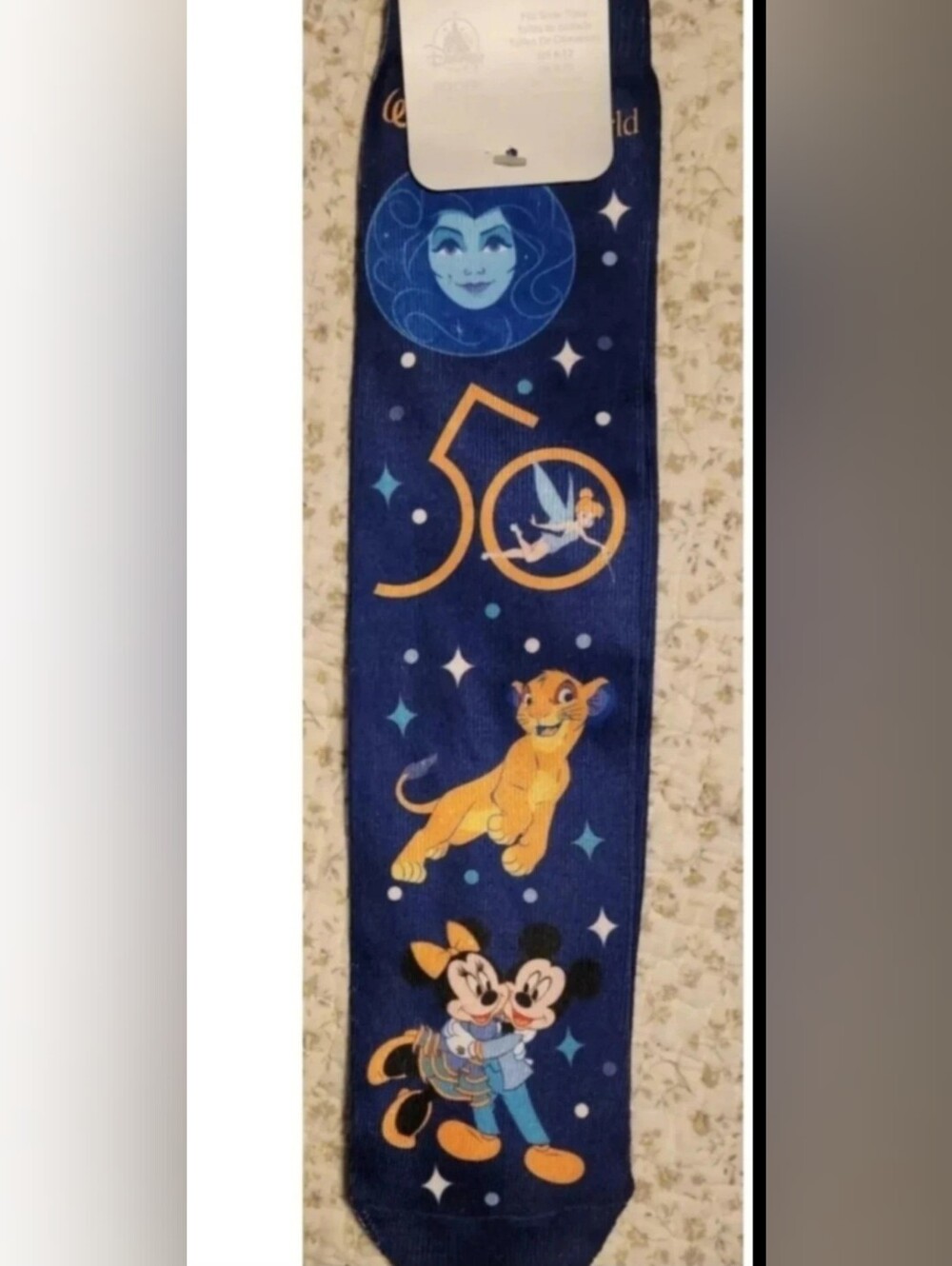 Disney Socks Adult Crew Mickey Leota Figment Alice Tinker Big AL WDW 50th Anniv